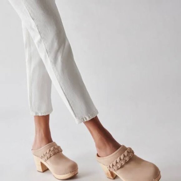 Dolce Vita Braided Hila Slide On‎ Leather Heeled Clog Size 8.5 - Picture 1 of 8